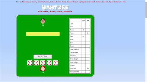 Yahtzee Rules The object of this traditional game of chance is to roll 5 dice to score the most points. The game can be played alone or with others. At each turn, the player rolls the five dice to obtain a figure, ie a particular configuration of these dice. Figures allow you to score points. Each turn consists of 3 dice rolls.